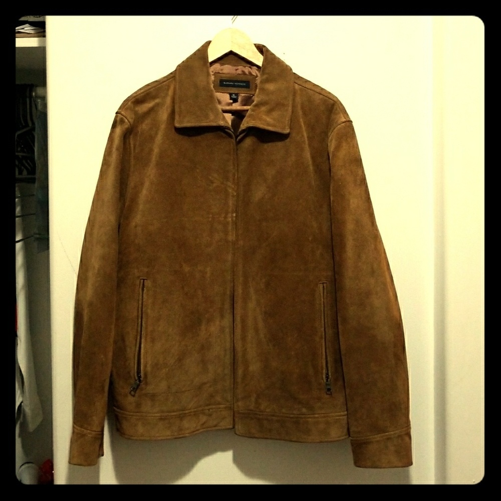 Mens Retro Suede leather jacket