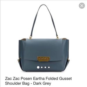 Zac Posen Eartha folded gusset shoulder flap bag