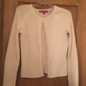 White cardigan