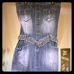 Strapless Jean dress