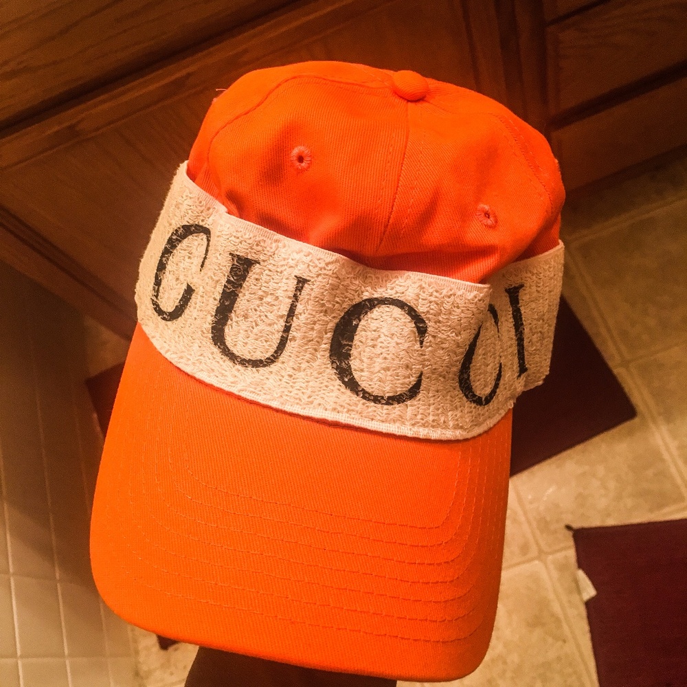 Gucci Orange Baseball Cap with hand band