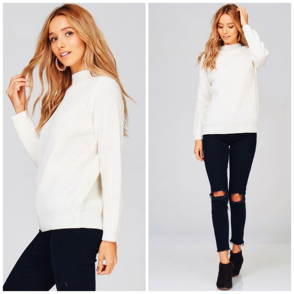 Chunky Knit Lace Sweater - Picture 2 of 2