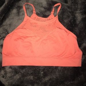 orange cut out sports bra size small
