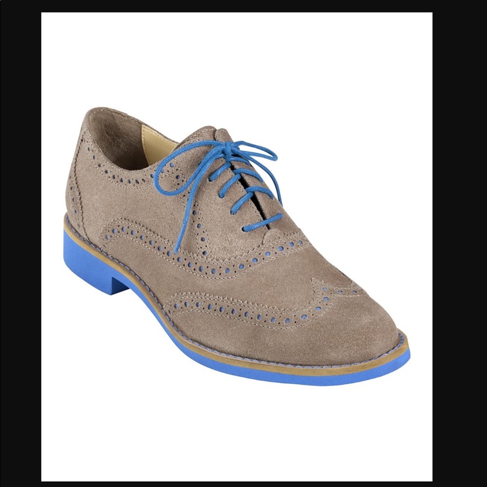 Cole Haan Alisa Oxford Maple Sugar and Blue Topaz