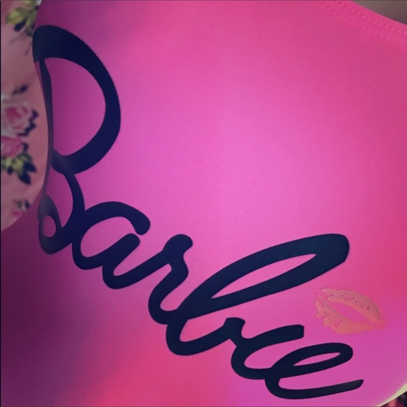 One piece Barbie pink swimsuit romper bodysuit similar wildfox cute costume new - Picture 2 of 6