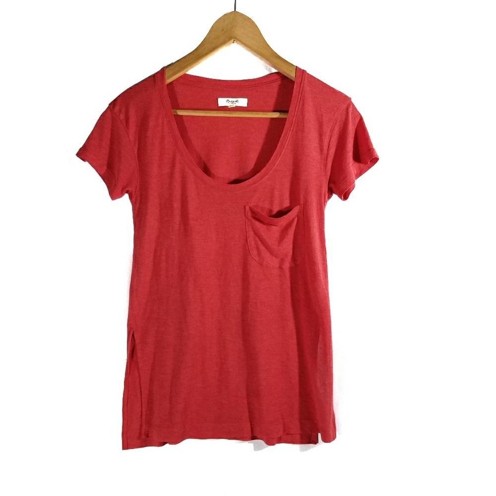 Madewell Anthem Scoop Neck Side Slit Tee