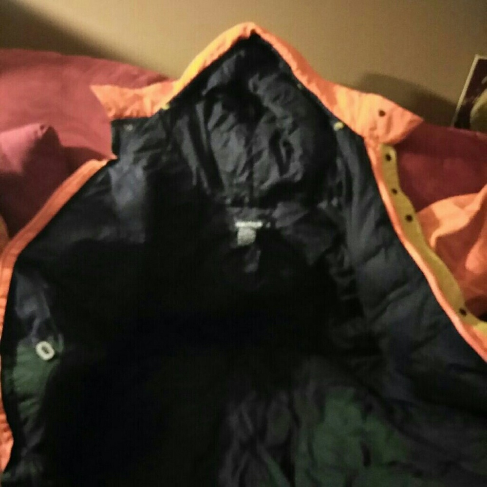 Nautica  Orange thick Jacket 2 tone - Picture 2 of 4