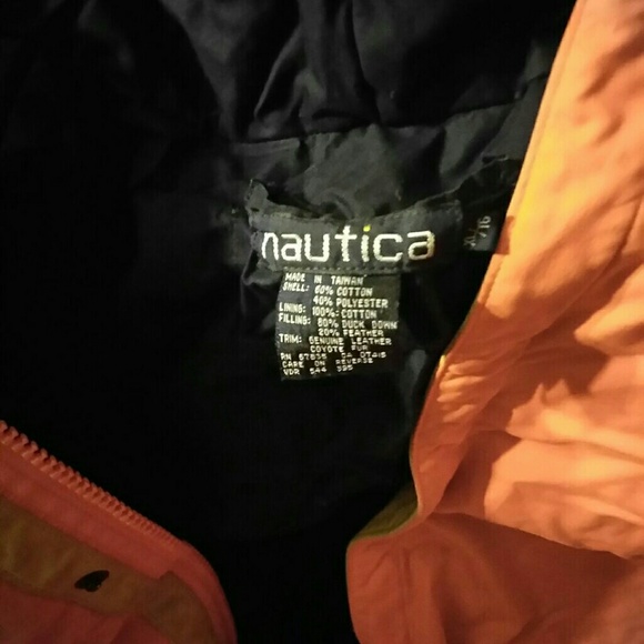 Nautica  Orange thick Jacket 2 tone - Picture 4 of 4