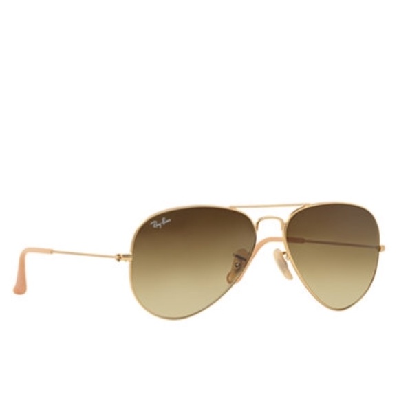 Ray Ban Gold and brown aviator main image 6