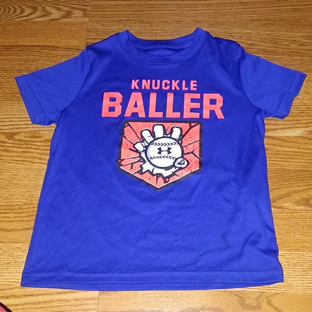 Blue and infrared Under Armour shirt size yxs
