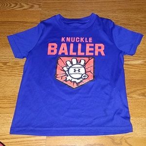 Blue and infrared Under Armour shirt size yxs