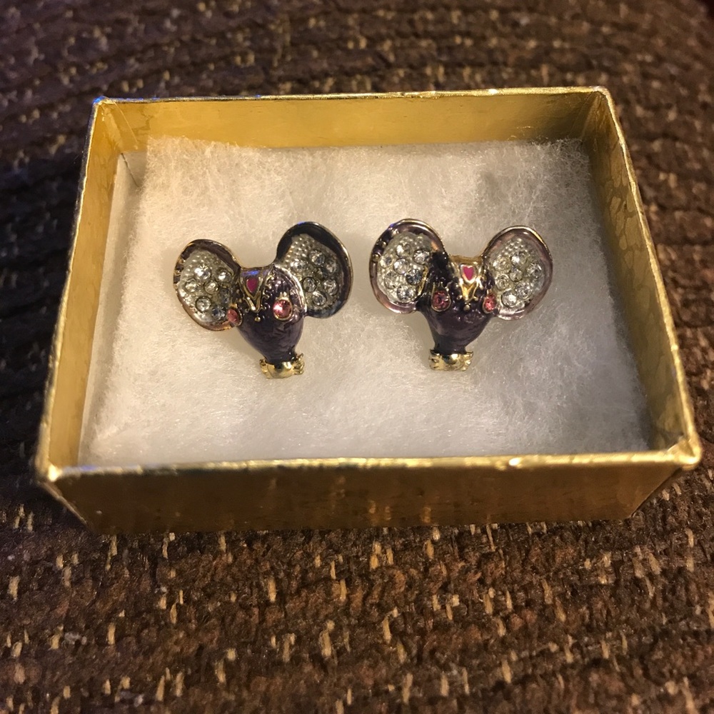 Betsey Johnson Mouse Stud Earrings