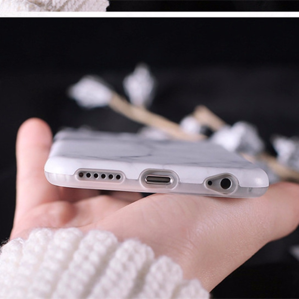 iPhone White Marble Case - Picture 2 of 3