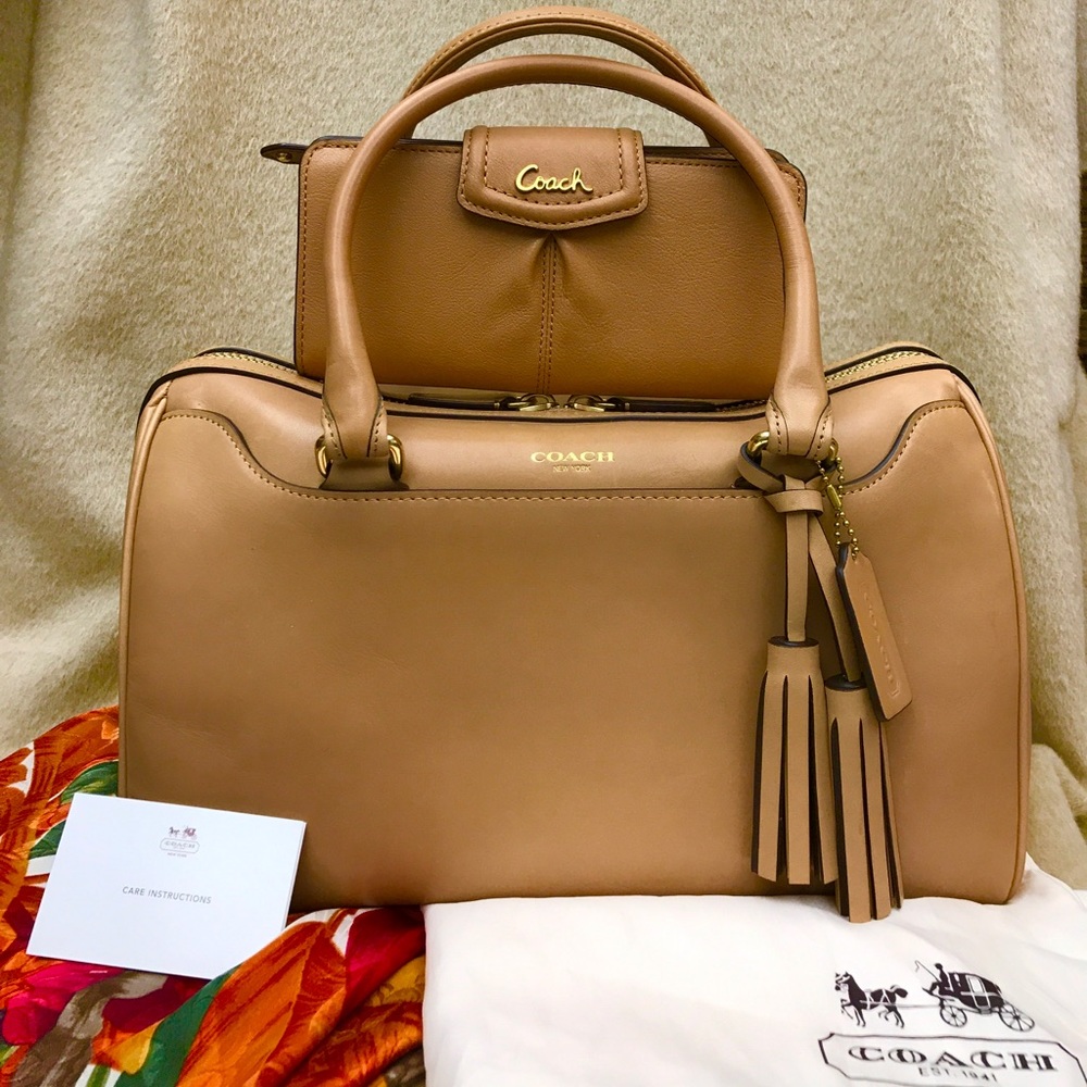 Coach Legacy Haley Satchel & Ashley Wallet Camel