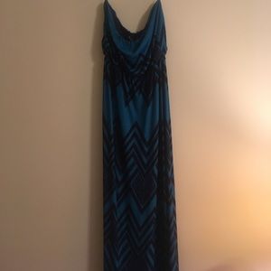 SPRING CLEANING SALE Blue and Turquoise Dress