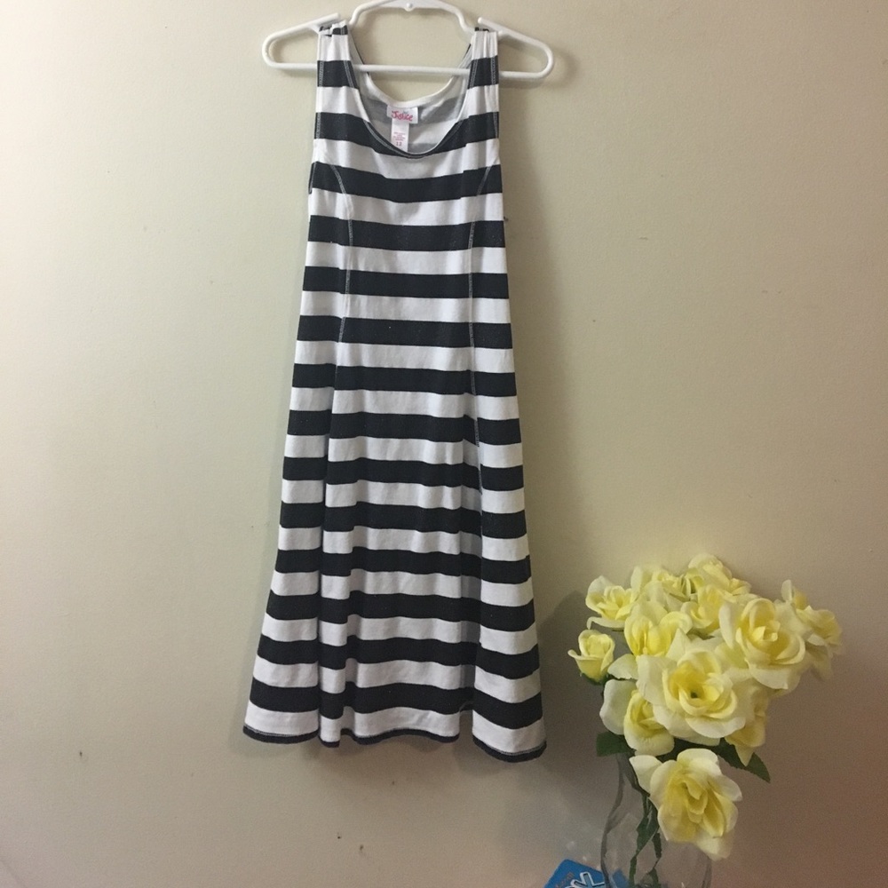 Justice Black &White stripe dress.