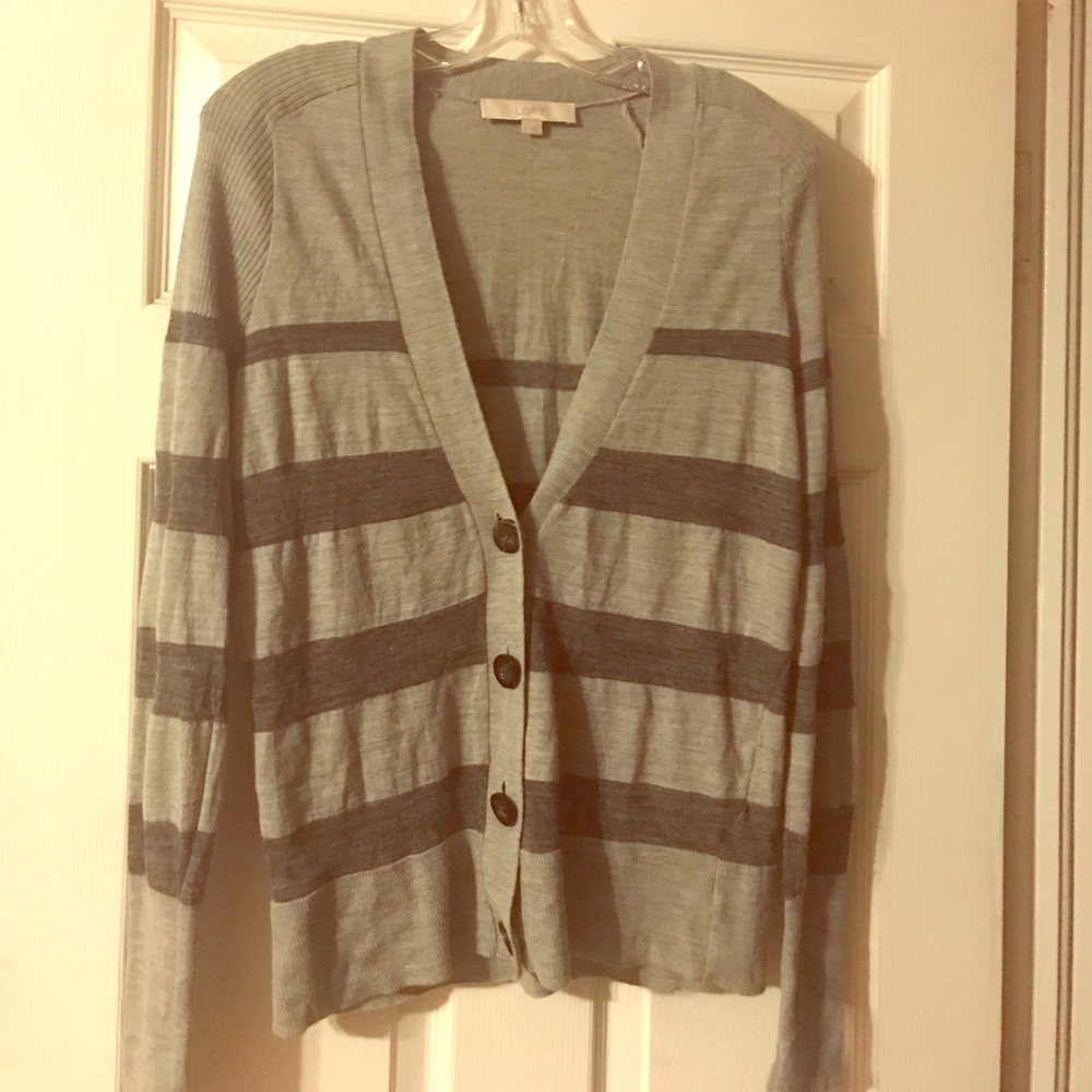 Grey striped sweater