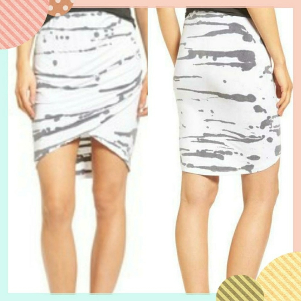 Shirred Overlap Mini Skirt