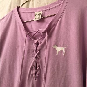 PINK lilac criss cross front