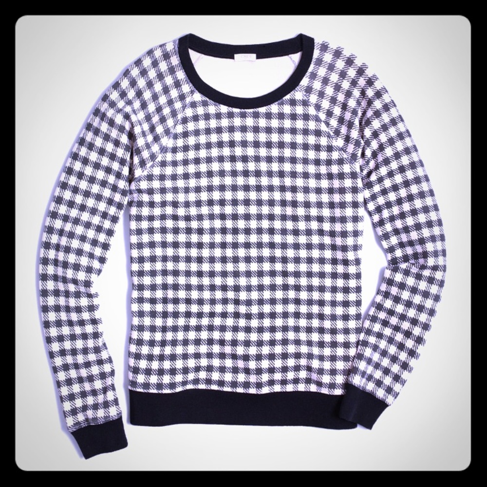 J. Crew gingham pullover sweatshirt