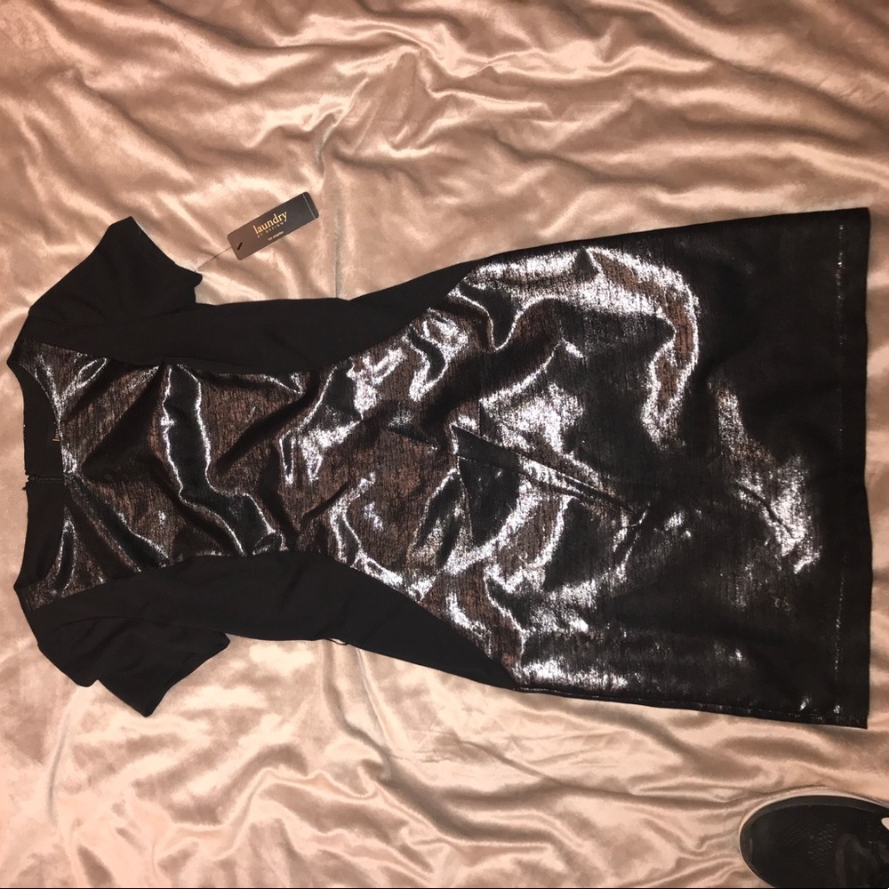 LAUNDRY by design-Black/Blk/Silver Multi dress Sz2