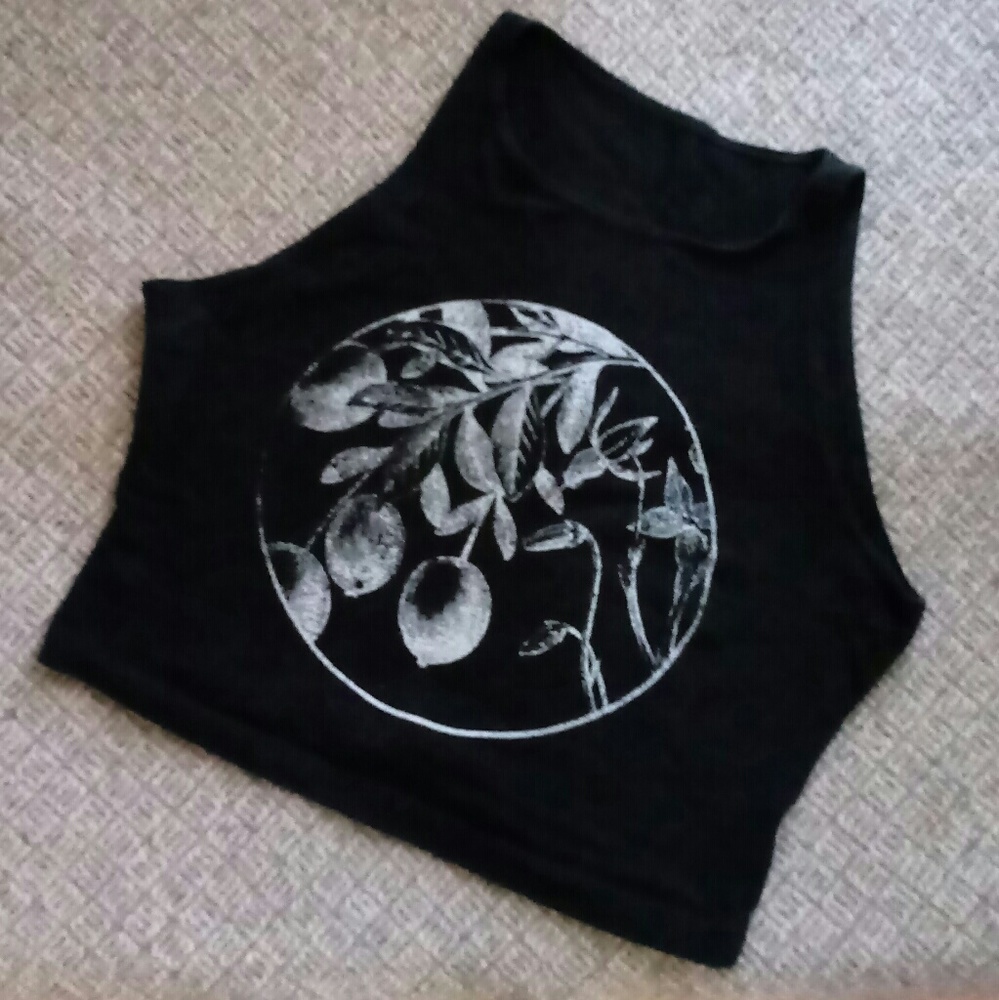Hand-printed Crop Top