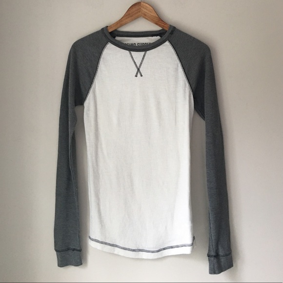 Mossimo Supply Co. Tops - Mossimo Waffle Knit Baseball Shirt