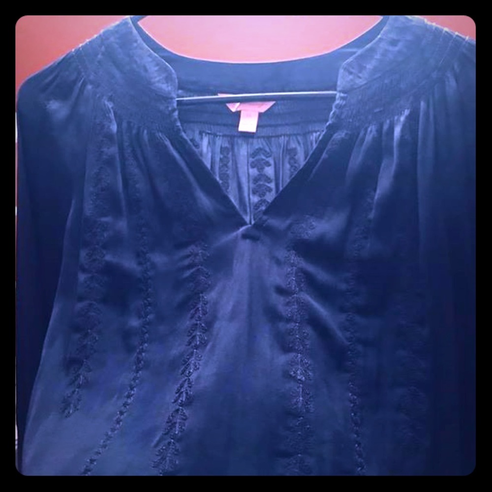 Lilly Pulitzer Navy blue Elsa Tunic top sz xs