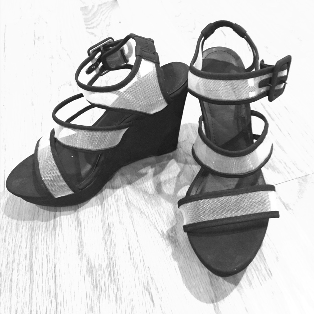 Forever 21 sheer black heels