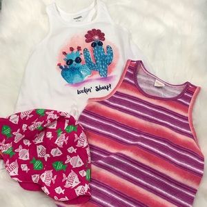 Gymboree lot of 3 girls shorts and hat size 4 & 5