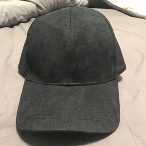 Black Suede Baseball Cap