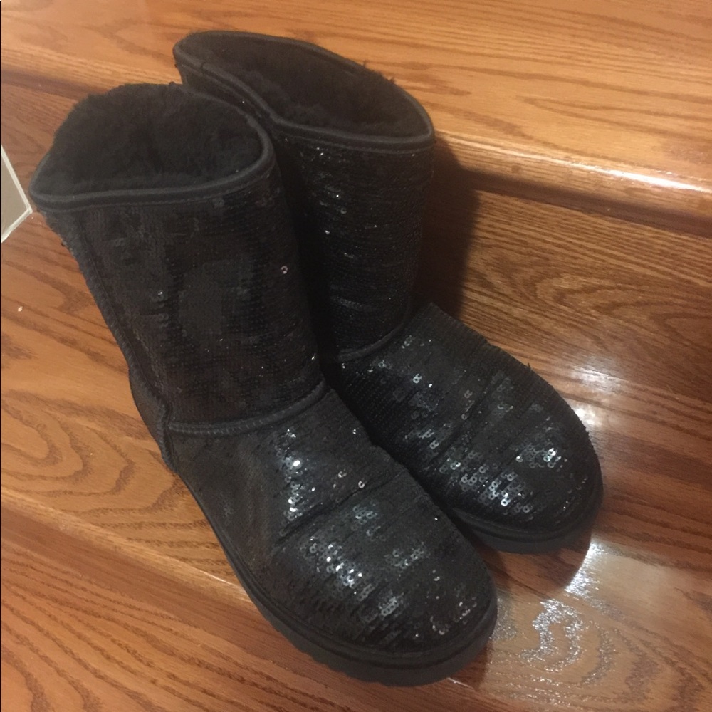 Sequin Ugg Boots (Black)