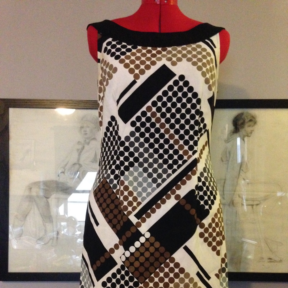 Connected Apparel, Mod Patterned Shift dress