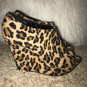 Leopard Wedges