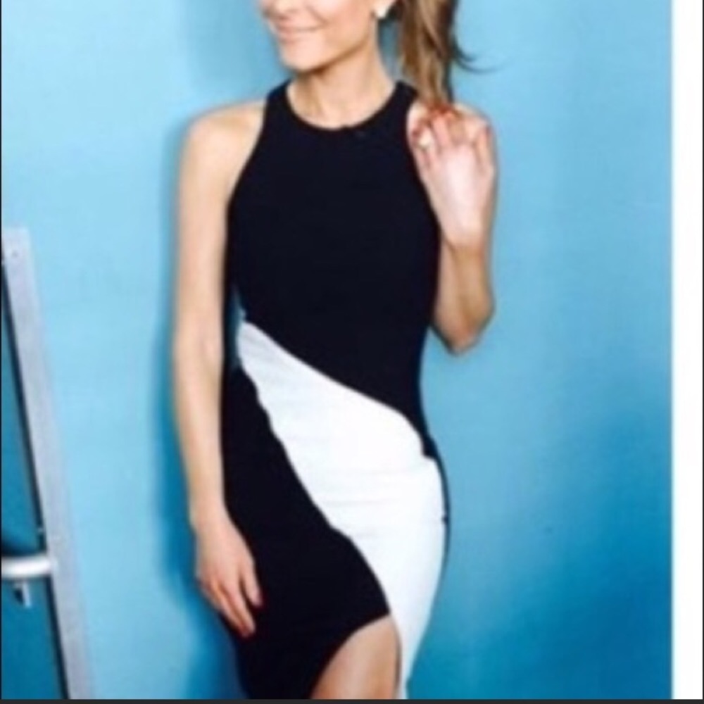 Elizabeth & James black and white dress