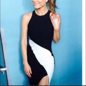 Elizabeth & James black and white dress