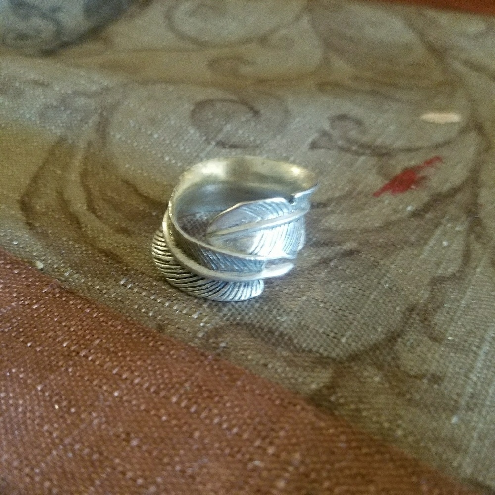 Leaf silver ring