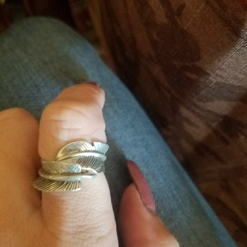 Leaf silver ring - Picture 2 of 3