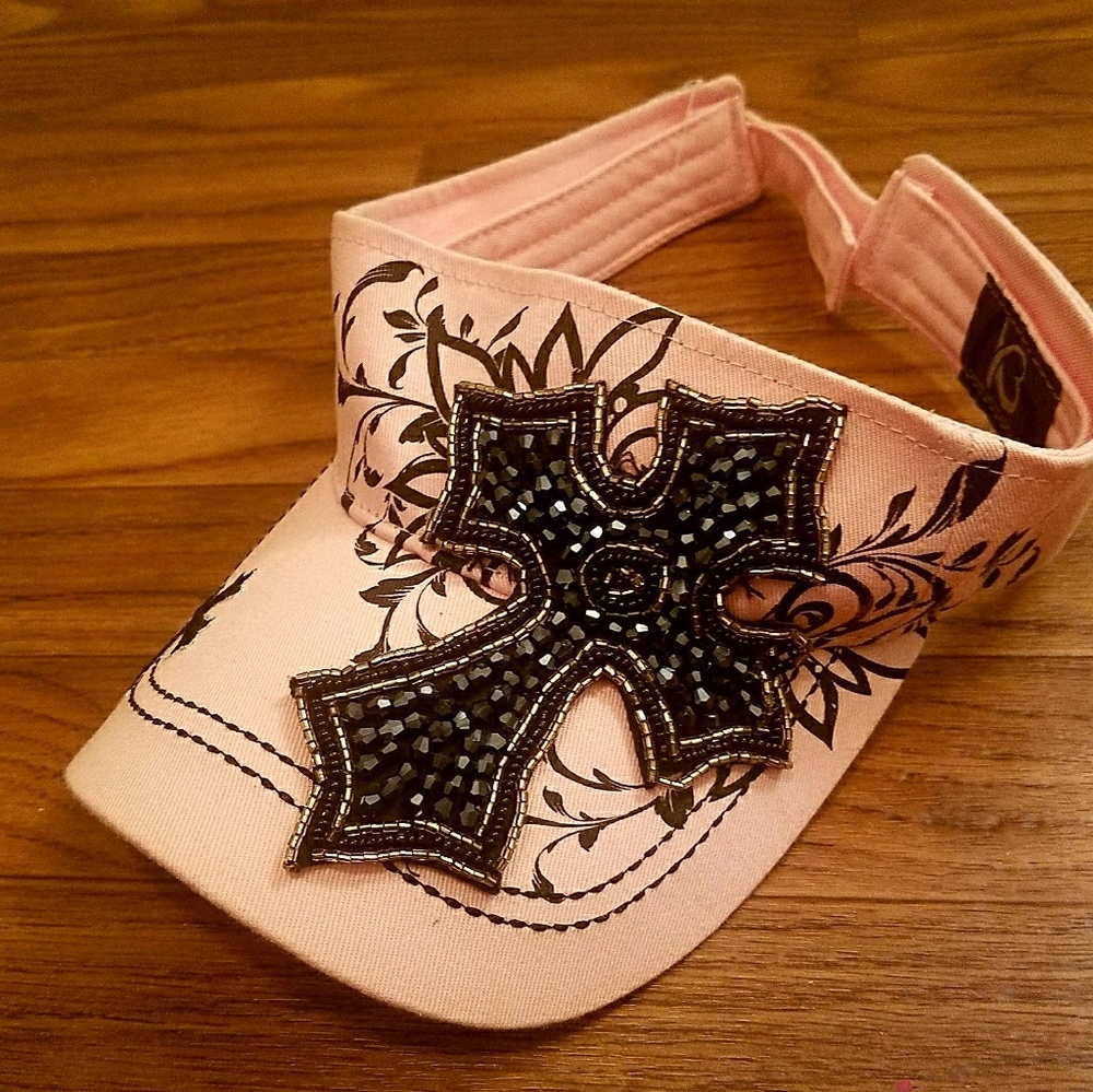 Pink Bling Cross Cap
