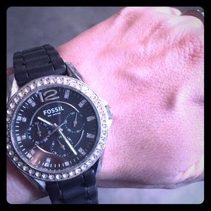 Black Fossil watch