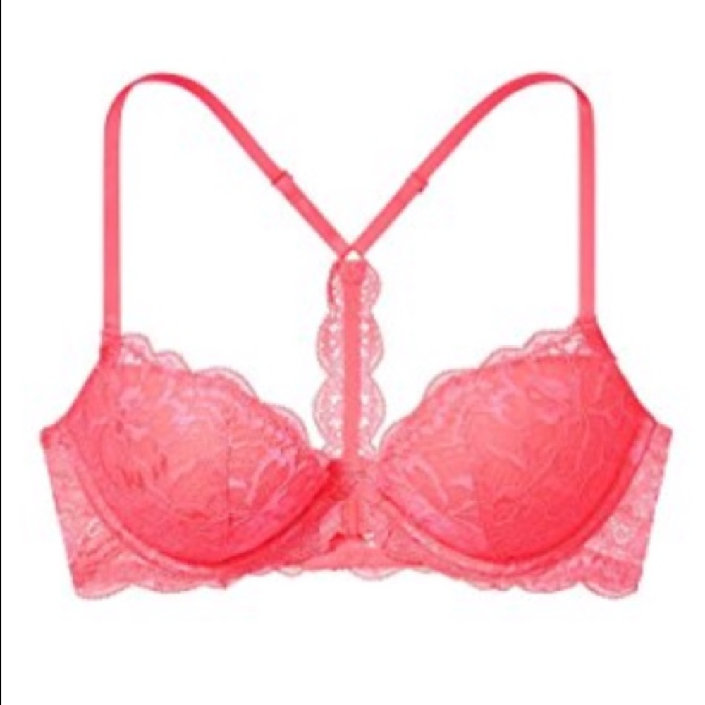 NWT VICTORIA SECRET/PINK LACE PUSH-UP BRA 32B