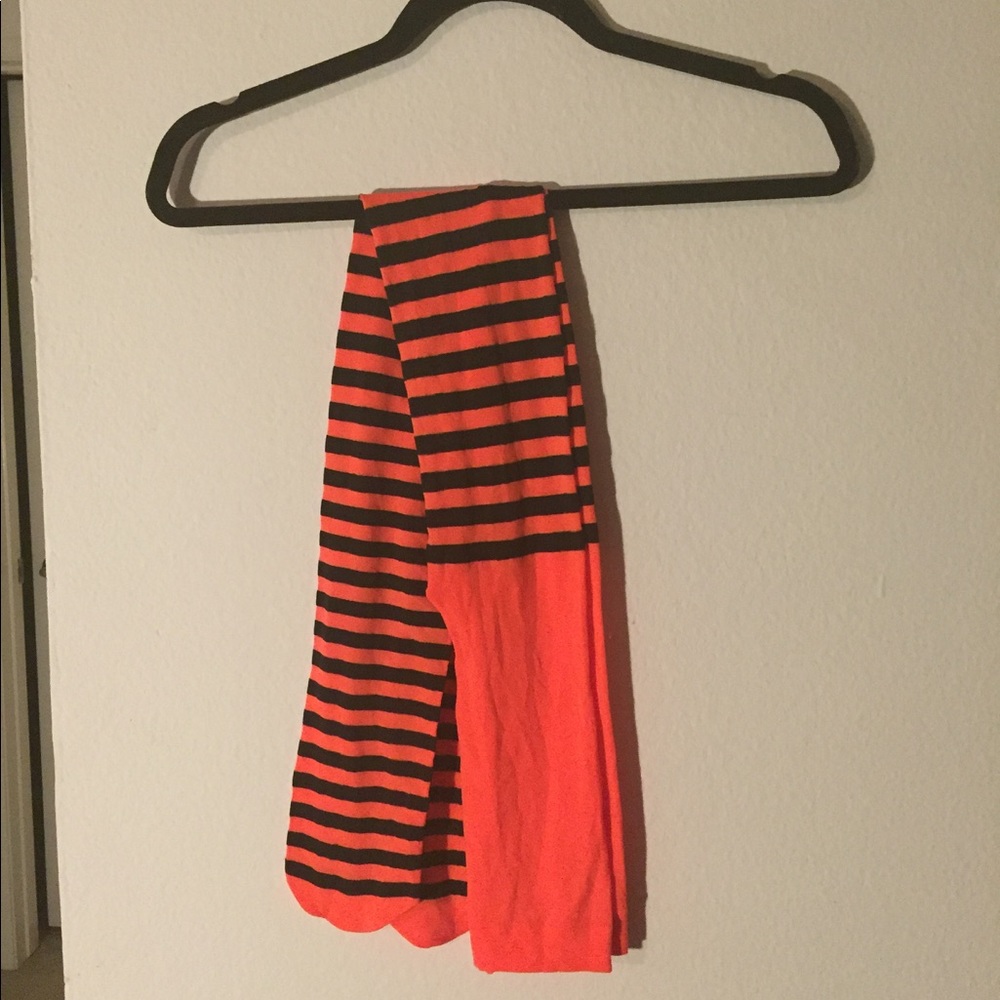 Black and Orange Striped Tights