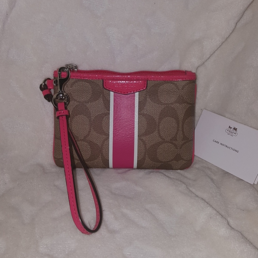 COACH brown and pink wrislet