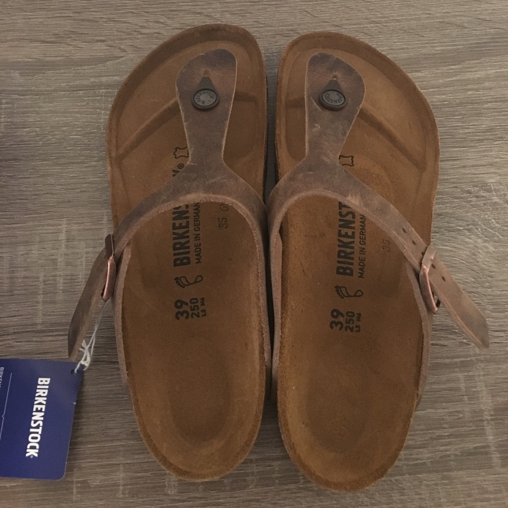 Authentic Birkenstock Gizeh Tobacco Brown - Reg
