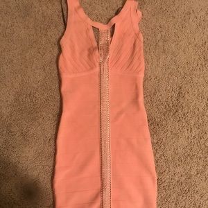 Pink Bebe bandage dress