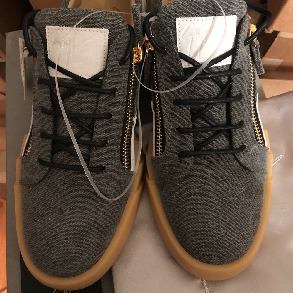 Sold! Giuseppe Zanotti Denim & Suede Double-Zip - Picture 2 of 8