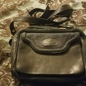 Channi B black leather purse