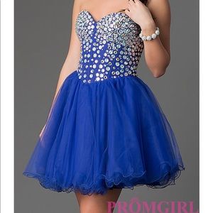 Blue Homecoming Dress