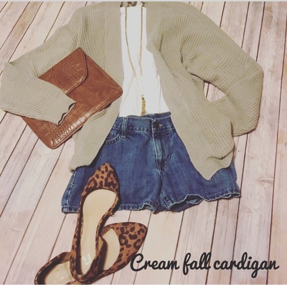 Charlotte Russe Sweaters - Creamy tan layering cardigan for the season