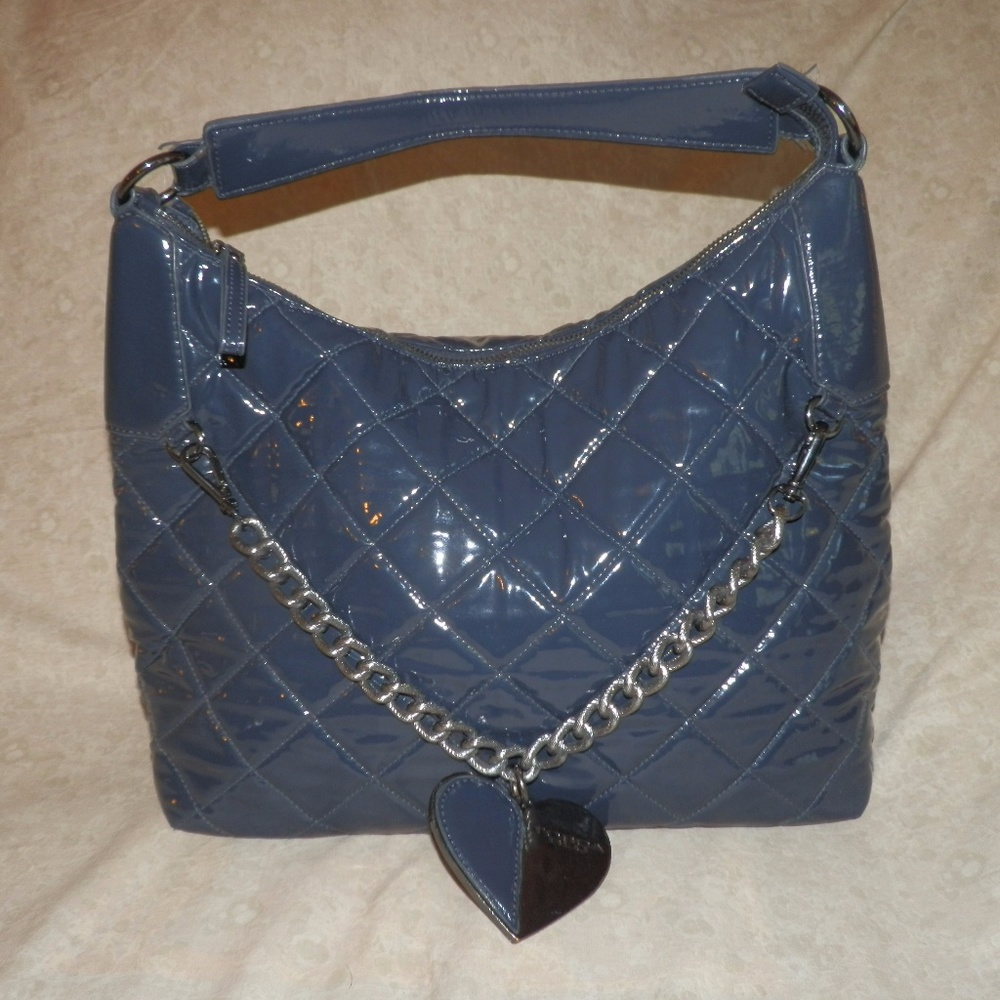 Tosca Blu Slate Blue PVC Shoulder Bag